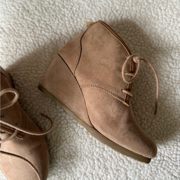 Brown Tan Ankle Boots Size 5 - Picture 4 of 5